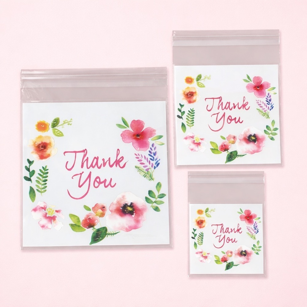 Bundle Self Adhesive Bags “Thank You “ and Roll Sticker 300pc - Picture 2 of 13